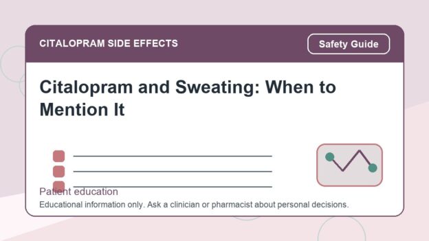 Citalopram and Sweating: When to Mention It - citalopram side effects patient education image