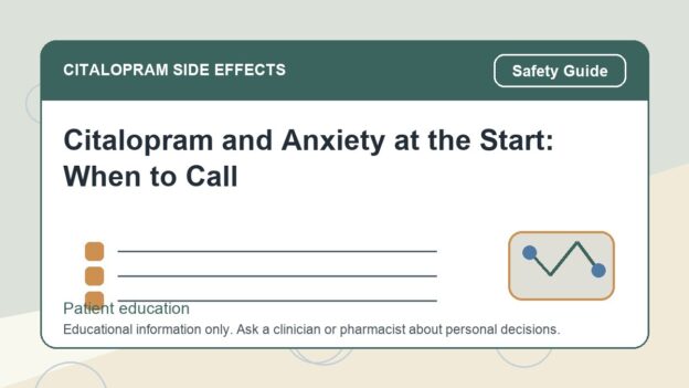 Citalopram and Anxiety at the Start: When to Call - citalopram side effects patient education image