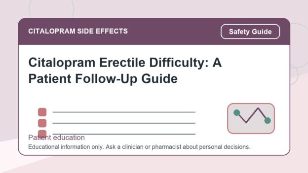 Citalopram Erectile Difficulty: A Patient Follow-Up Guide - citalopram side effects patient education image
