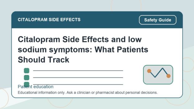 Citalopram Side Effects and low sodium symptoms: What Patients Should Track - citalopram side effects patient education image