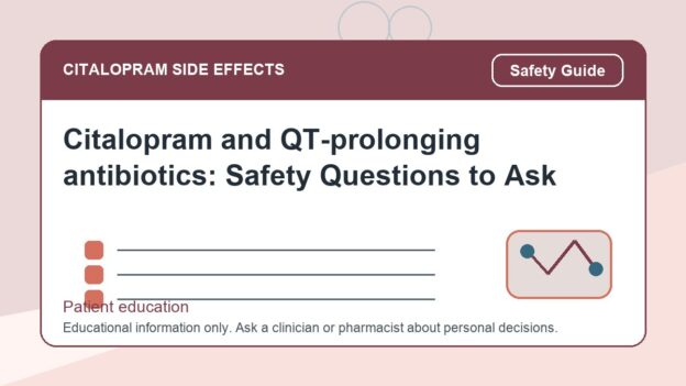 Citalopram and QT-prolonging antibiotics: Safety Questions to Ask - citalopram side effects patient education image