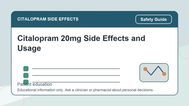 Citalopram 20mg Side Effects and Usage - citalopram side effects patient education image